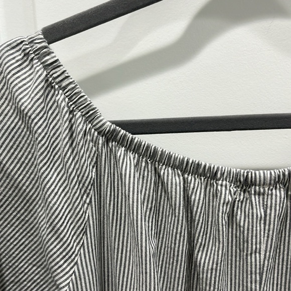 The Lady & The Sailor Cotton Pinstriped Maxi Dress Sz 2 - Picture 6 of 7